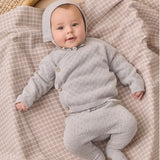 Quincy Mae Knit Wrap Top + Pant Set Cloud