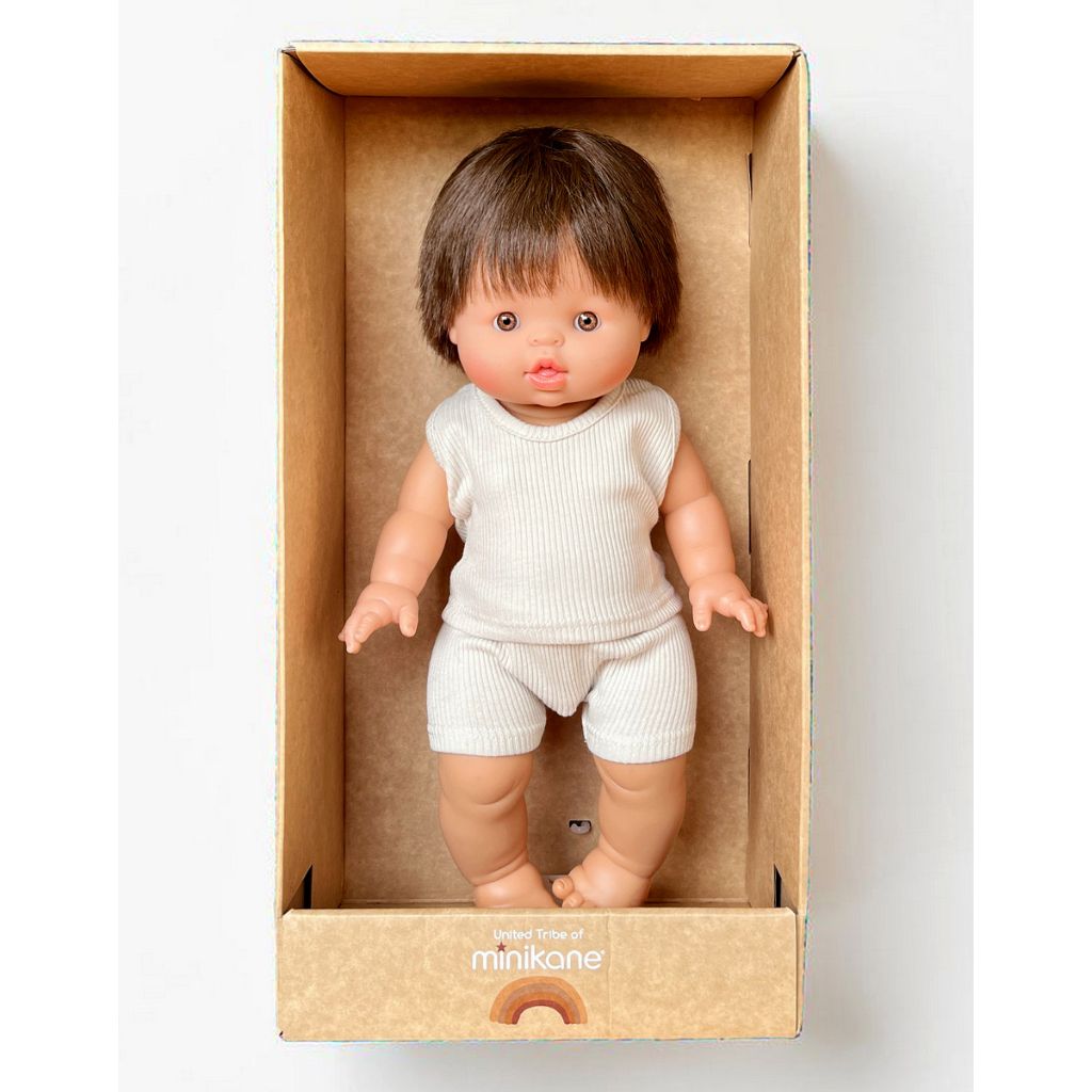 Minikane Gordis Doll 34cm in Box  - Jules with linen underwear