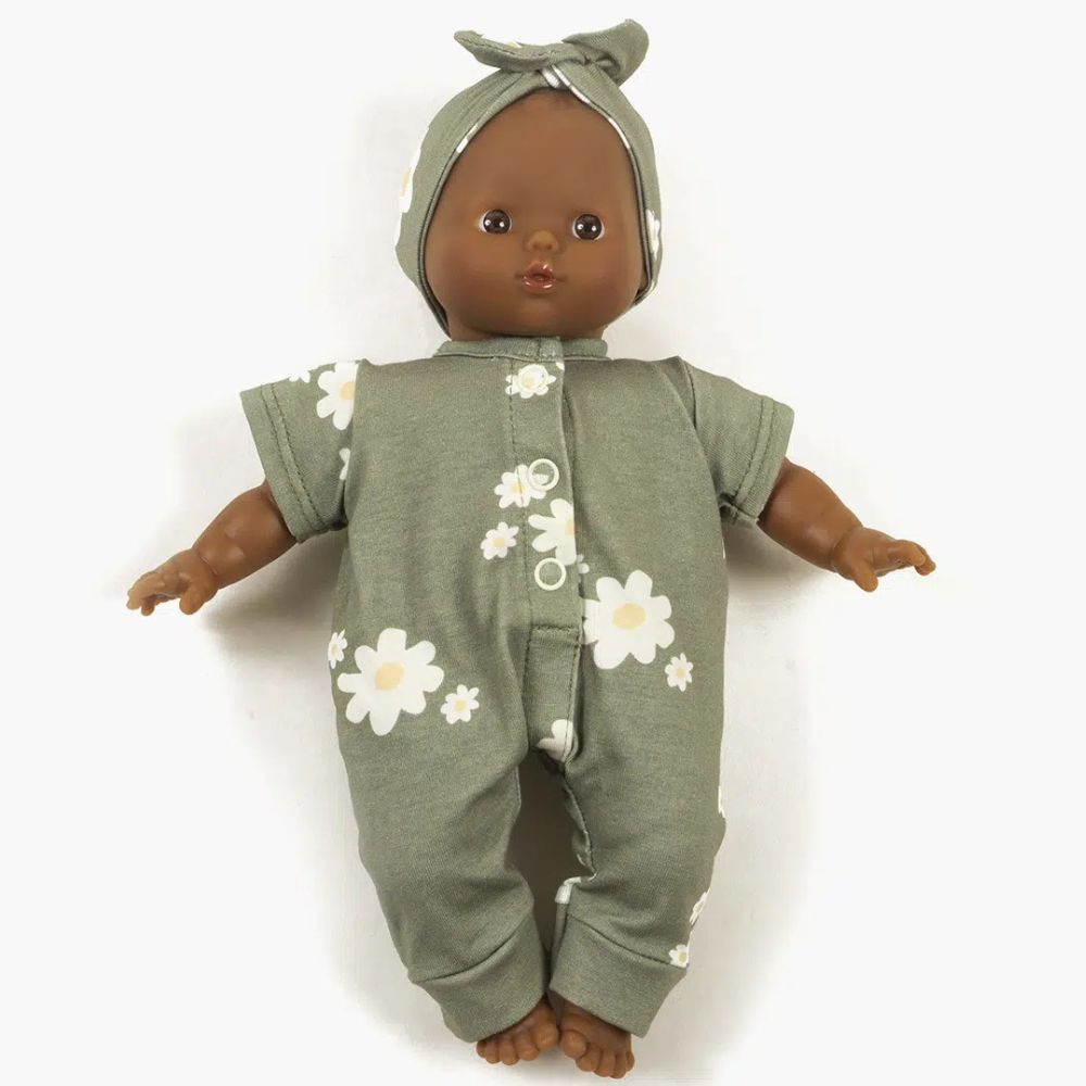 Minikane Babies Collection 28cm- Lili Jumpsuit with Marguerites Headband