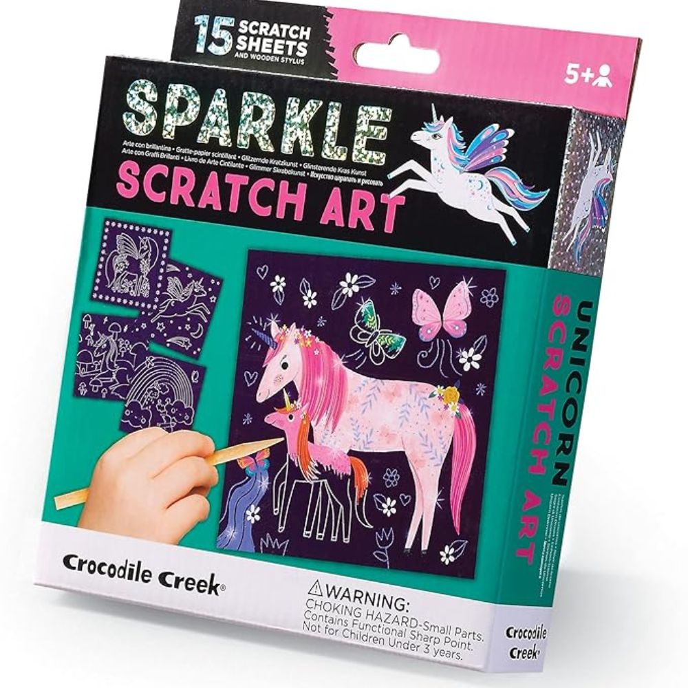 Crocodile Creek Sparkle Scratch Art- Unicorn