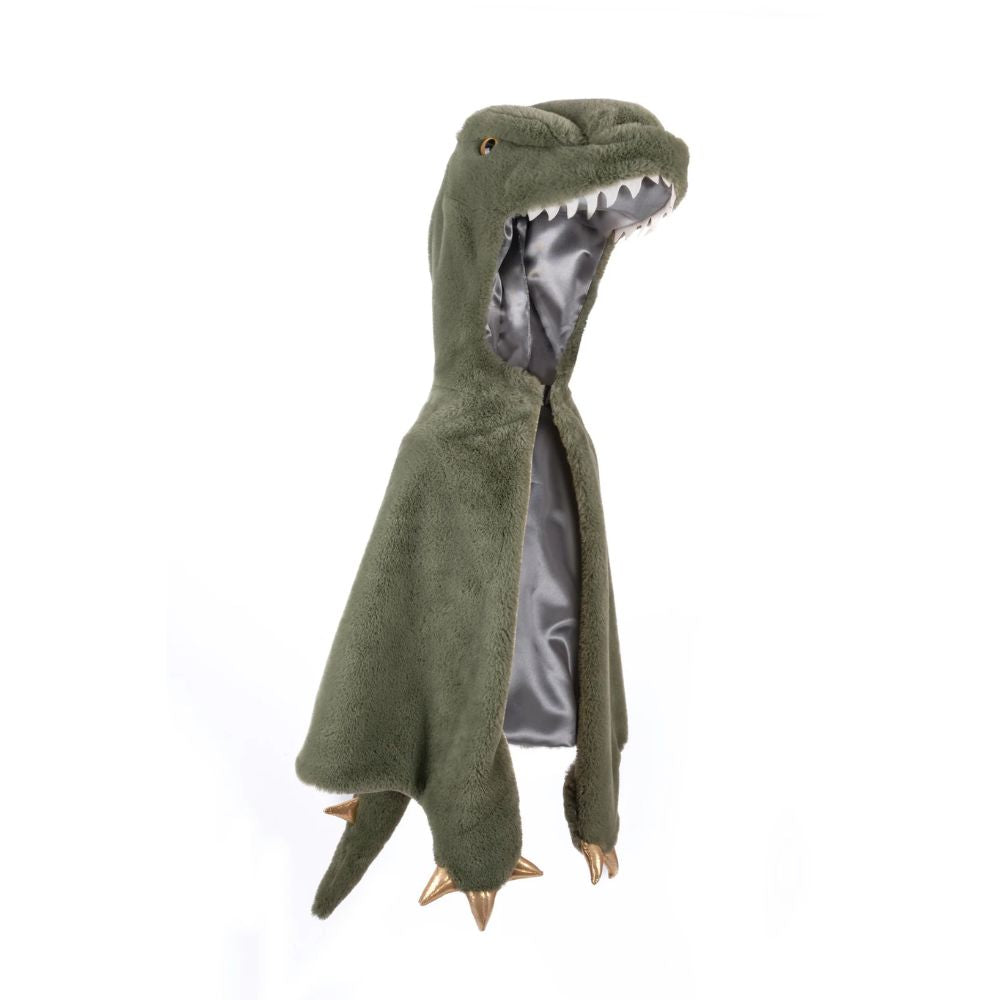 Triceratops Cuddle Cape, Green Size 5-6