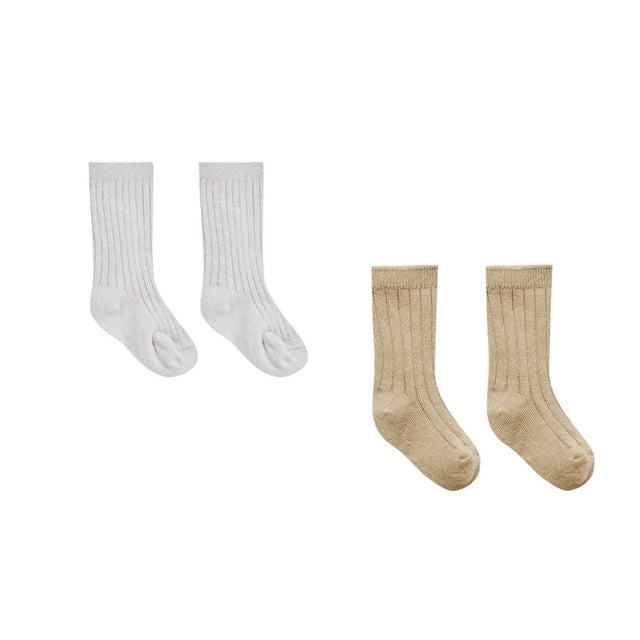 Quincy Mae Sock Set Sky/Honey