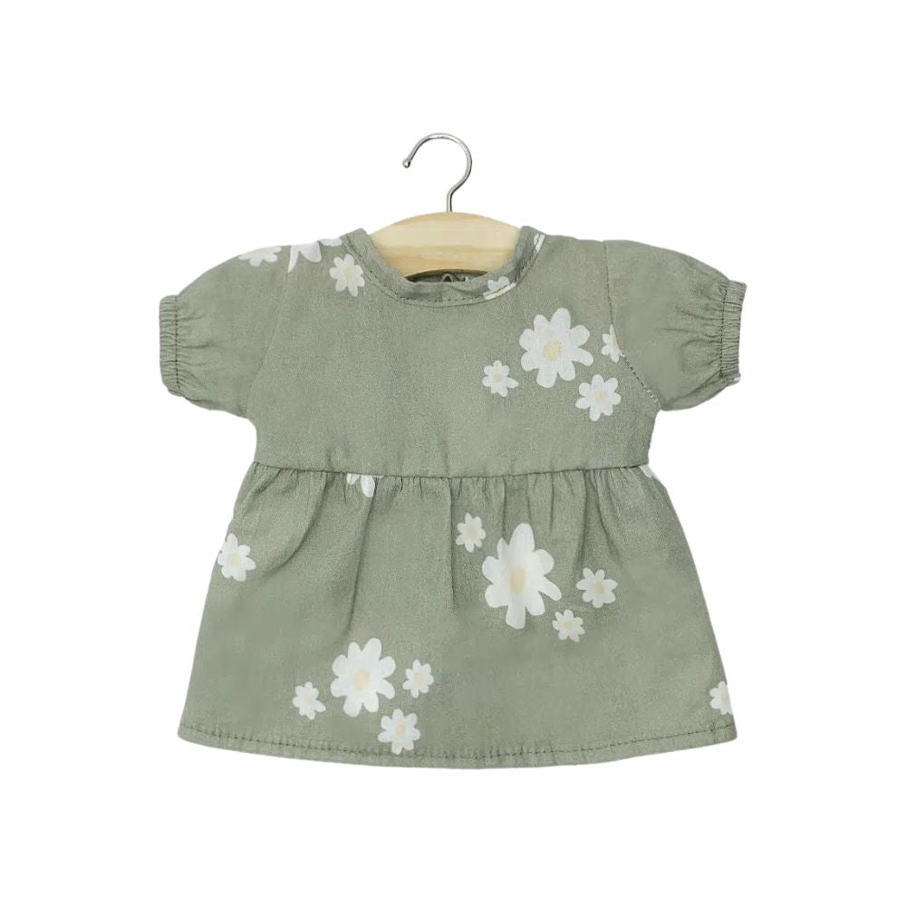 Minikane Babies Collections 28cm- Faustine Dress with Balloon Sleeves in Cotton Marguerites