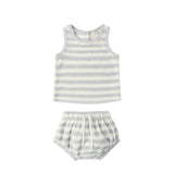 Quincy Mae Terry Tank and Short Set Sky Stripe