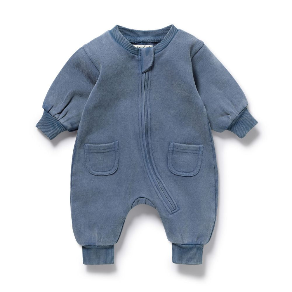 Wilson & Frenchy Twilight Blue Organic Terry Growsuit
