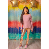 Love Life Leggings Gold Metallic Size 3-4
