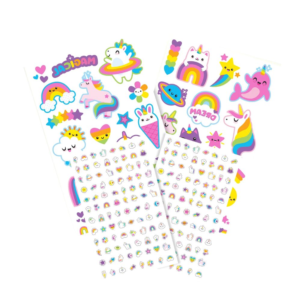 Tattoo Palooza Temporary Tattoos & Nail Stickers - Unicorns & Rainbows