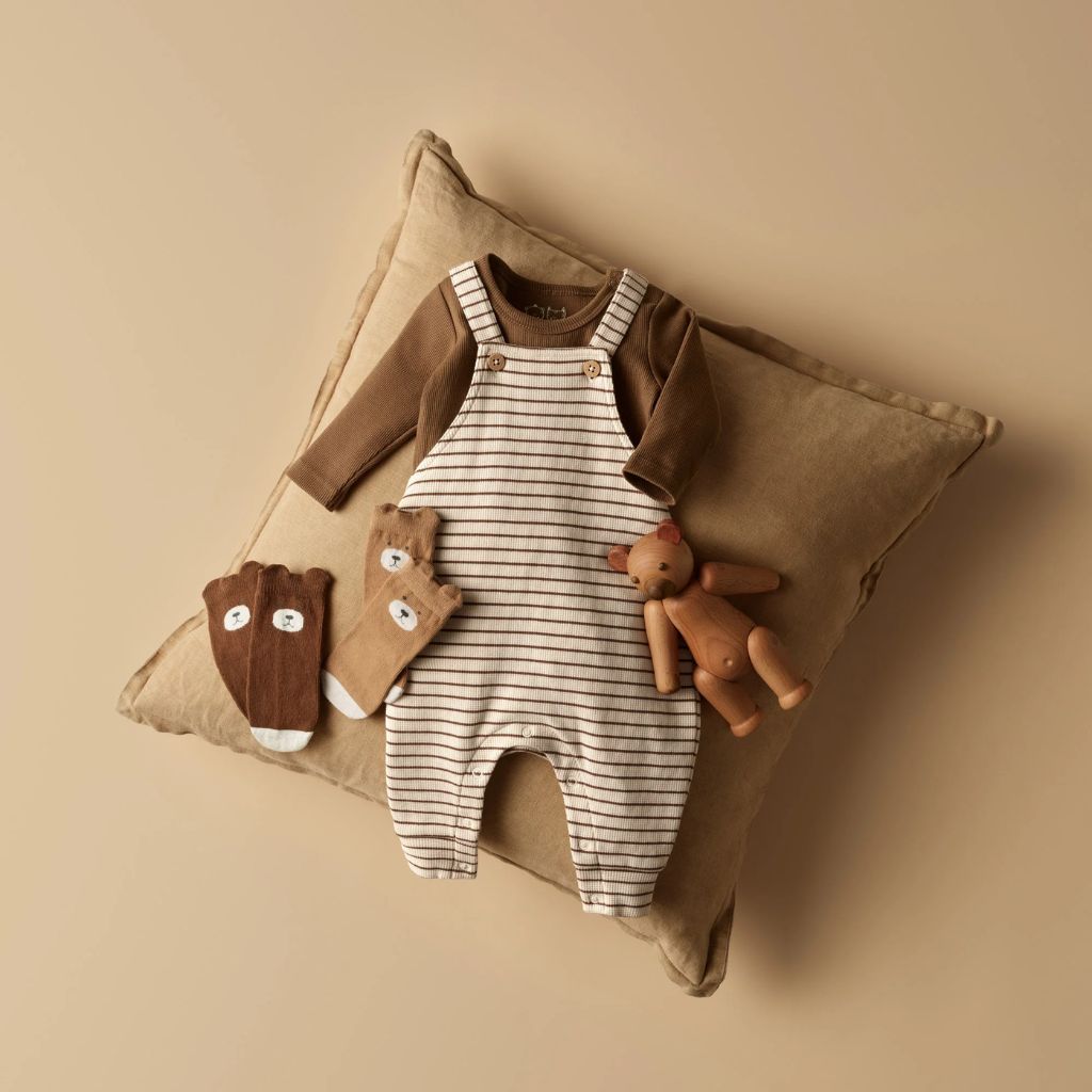 Wilson & Frenchy Nutmeg Organic Rib Long Sleeved Bodysuit