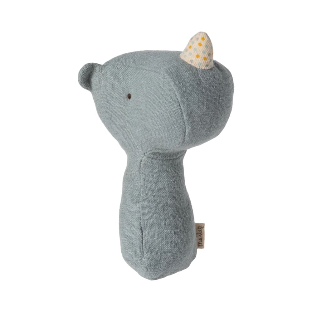 Maileg Lullaby friends, Rhino rattle - Dusty blue