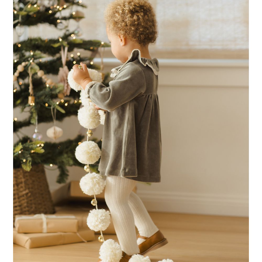 Quincy Mae Velour Baby Dress F