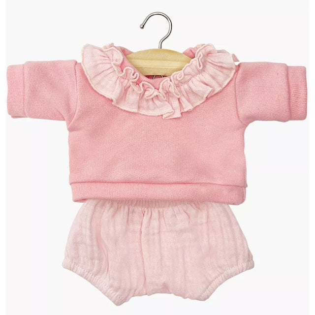 Minikane Babies Collection 28cm-  Marion set: fleece top with collar and strawberry bloomers
