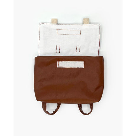 Minikane Clothing for 34cm Gordis Dolls -Vintage satchel in brown faux leather