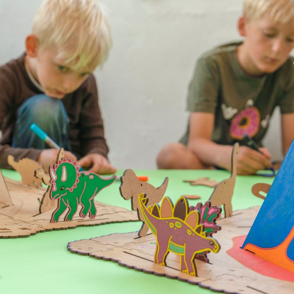 Crateit Dinosaur Wooden Toy - Jurassic Journeys