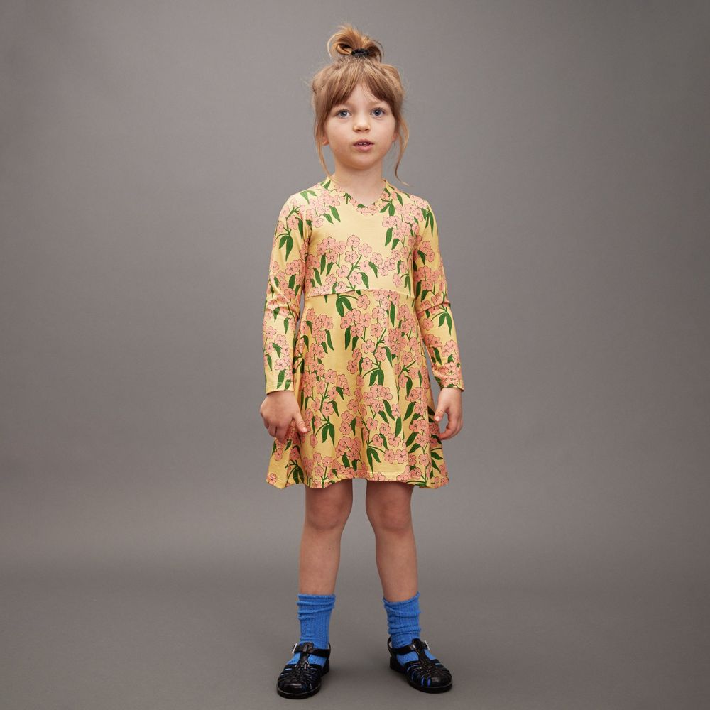 Mini Rodini Alpine Flowers aop LS Dress