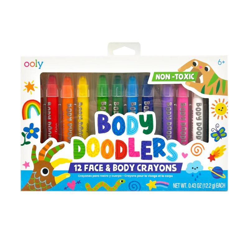 Body Doodlers Face & Body Crayons - Set of 12 Colours