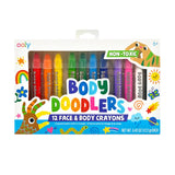 Body Doodlers Face & Body Crayons - Set of 12 Colours