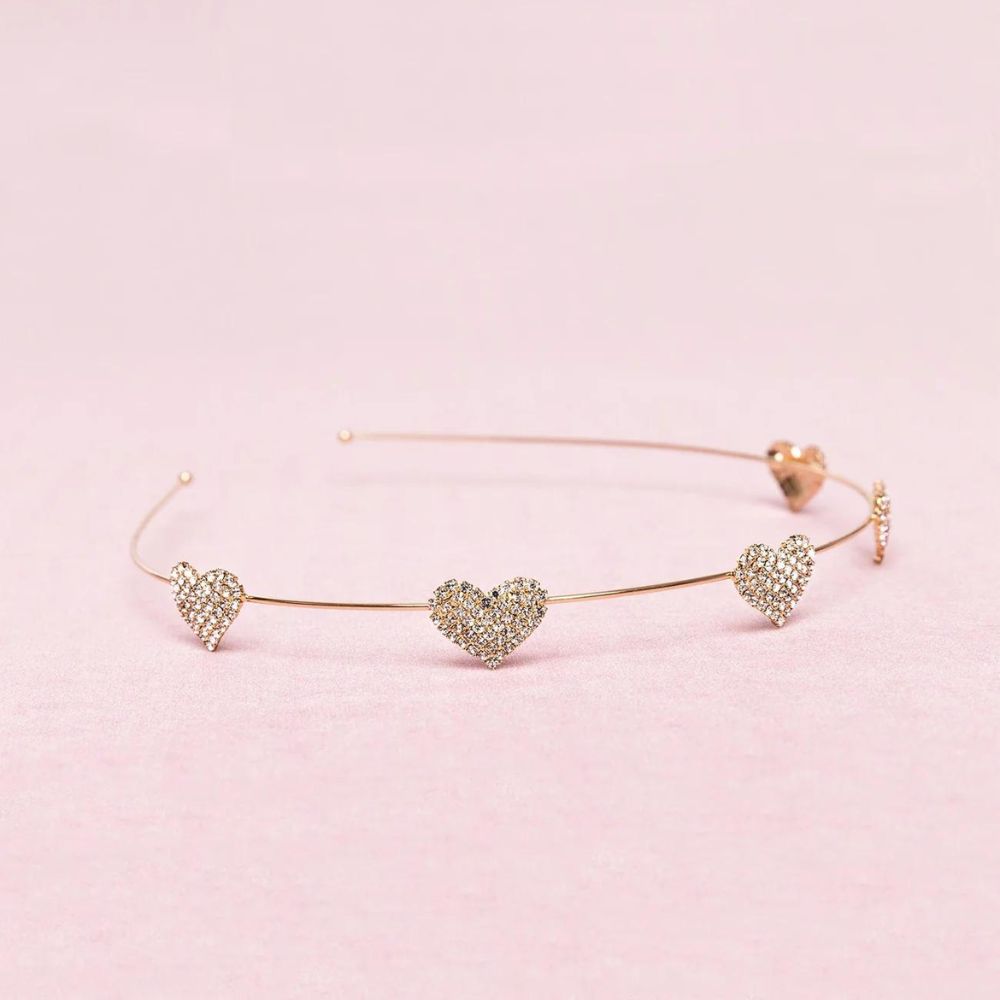 Boutique Rhinestone Heart Headband