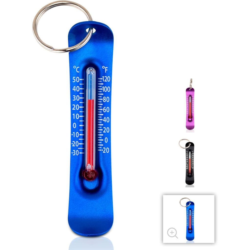 Brrr-ometer - Snowsport Zipperpull Thermometer - Blue