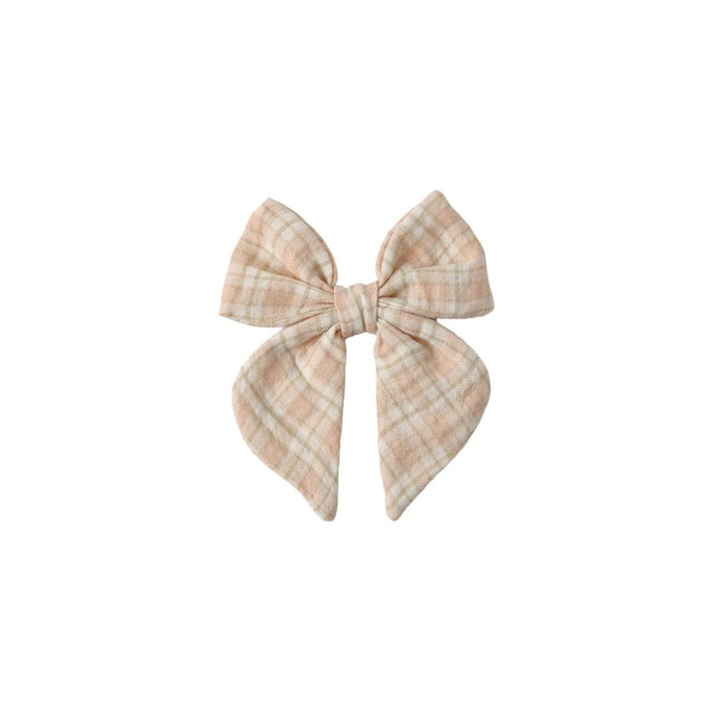 Quincy Mae Bow Pink Plaid