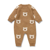 Wilson & Frenchy Beary Cute Organic Knitted Jacquard Growsuit