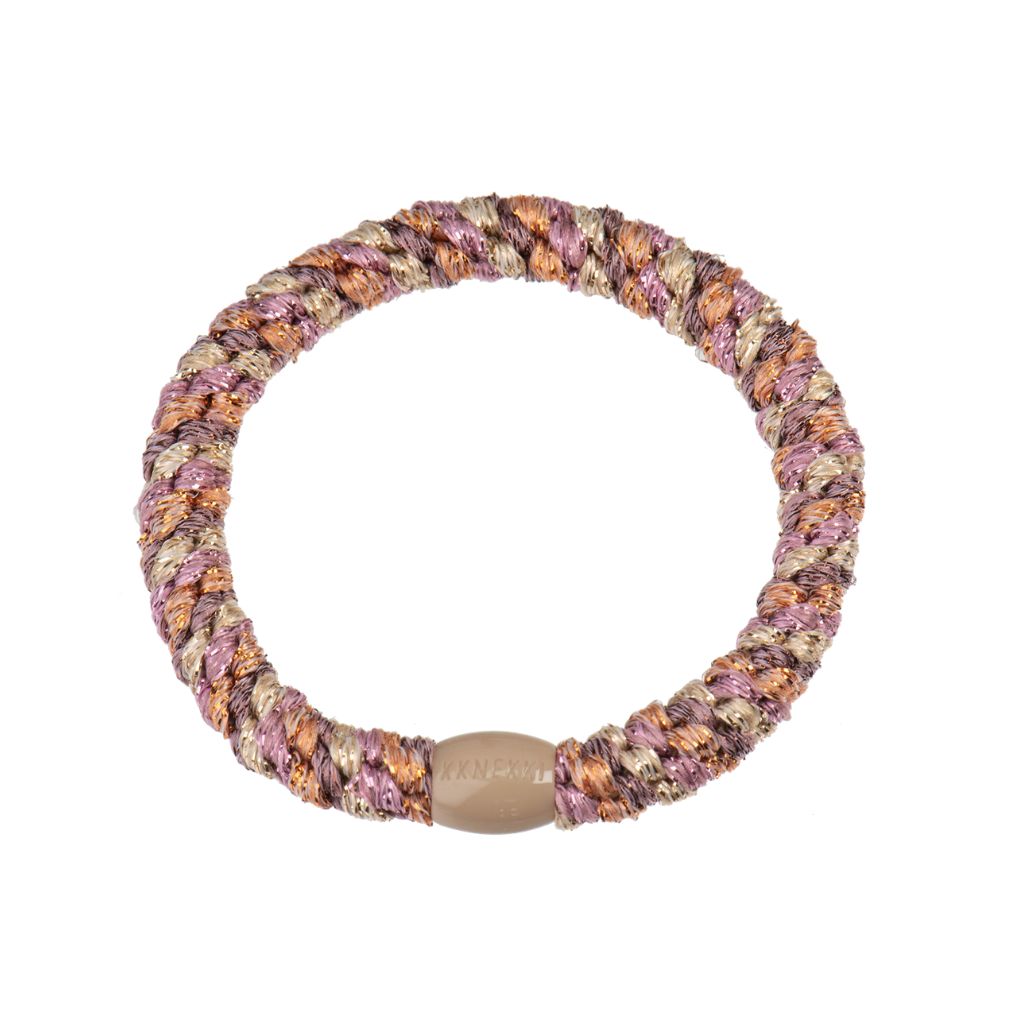 Kknekki Original Hair Tie Mix Peach Pink Glitter