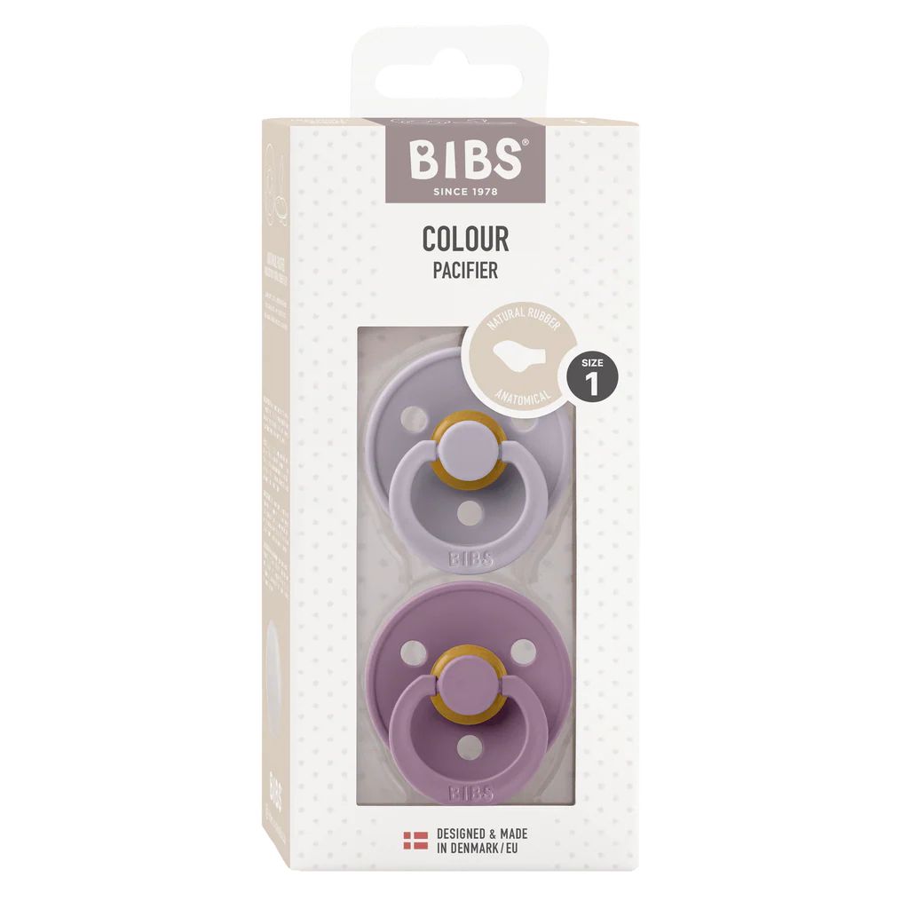 BIBS Pacifier Original COLOUR Latex 2 PK Anatomical