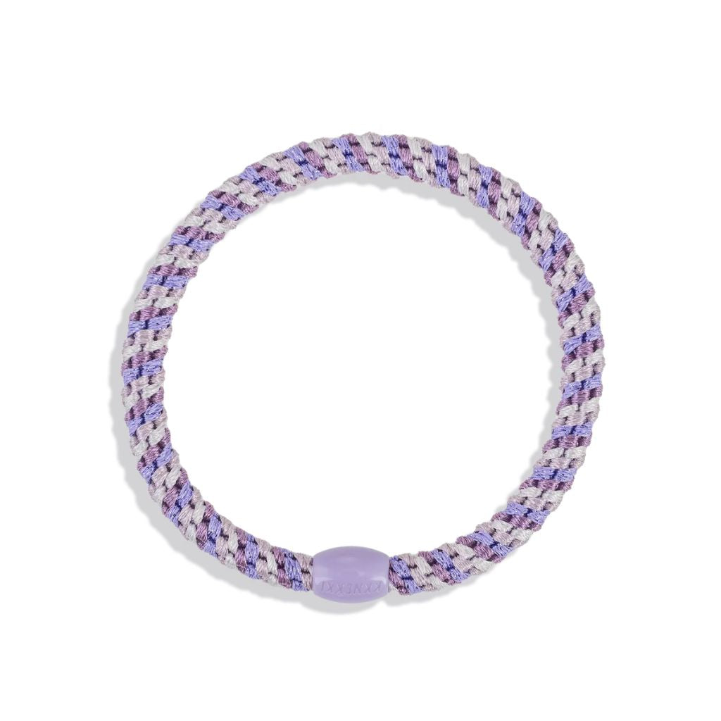 KKNEKKI Slim woven hair tie in Lavender Mix