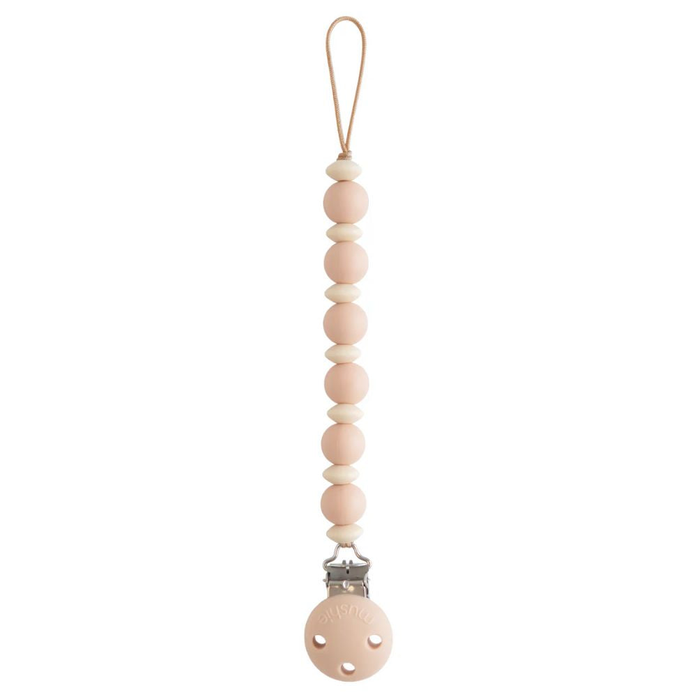 Mushie Silicone Pacifier Clip Luna - Blush