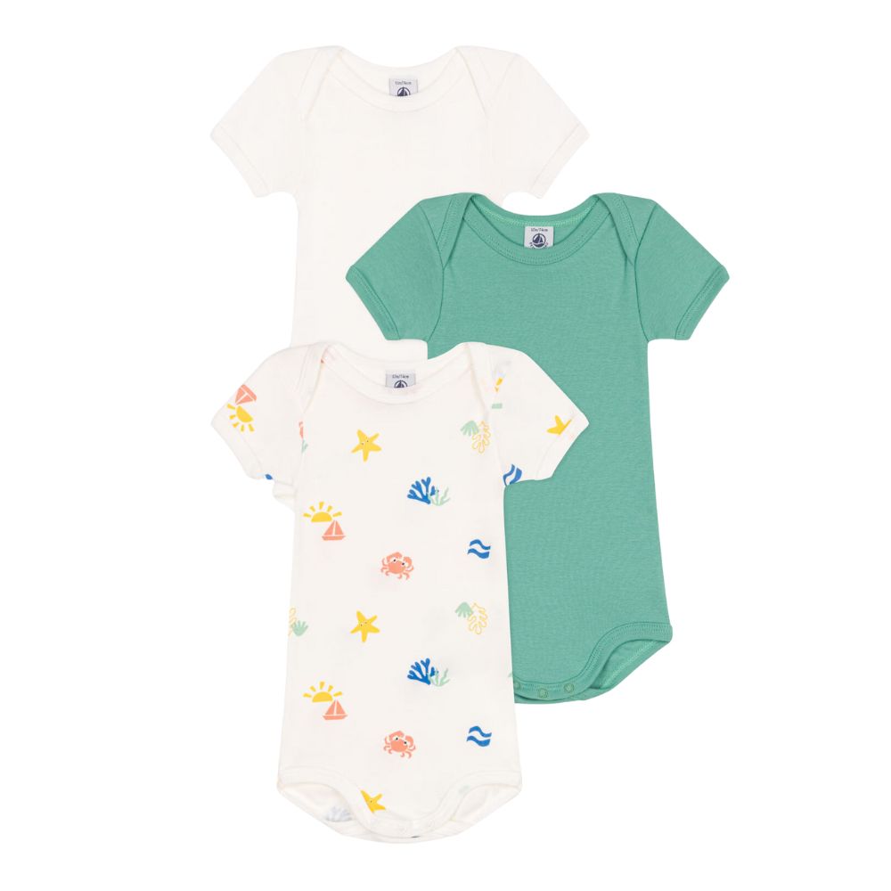 Petit Bateau SS Bodies 3pcs