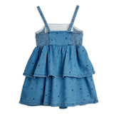 Mini Rodini LW Denim Dots AOP Strap Dress