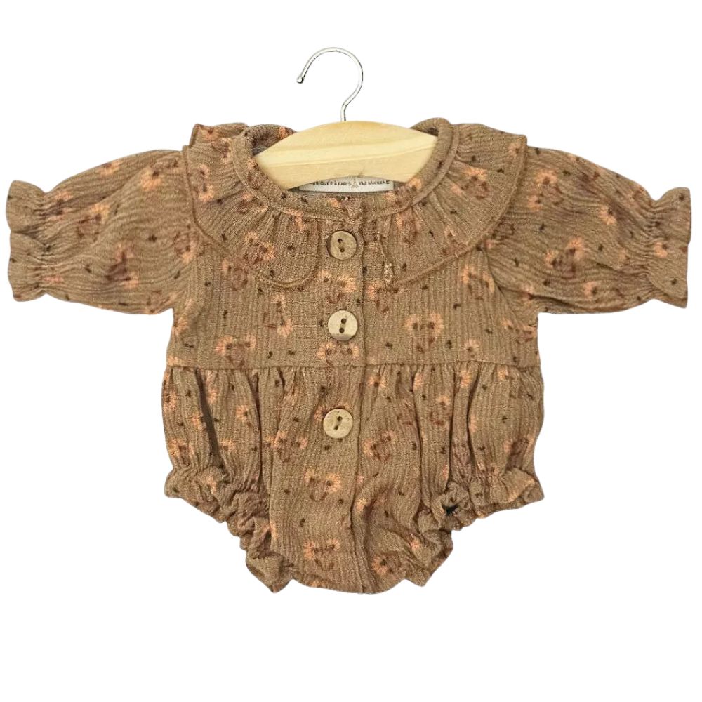 Minikane Clothing for 34cm Gordis Dolls-Léonore long-sleeved crepe romper Éloïse