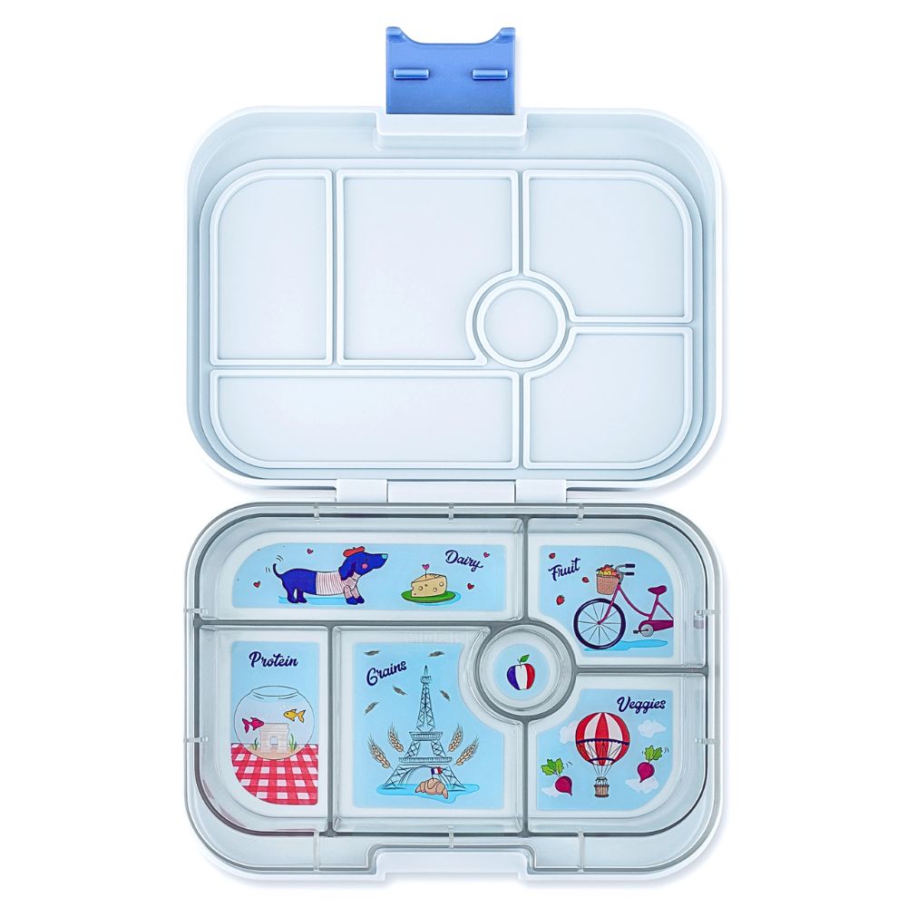 Yumbox Original 6 Compartment - Hazy Grey - Paris Tray