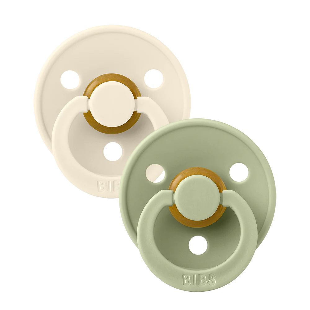 BIBS Pacifier Original COLOUR Latex 2 PK Anatomical