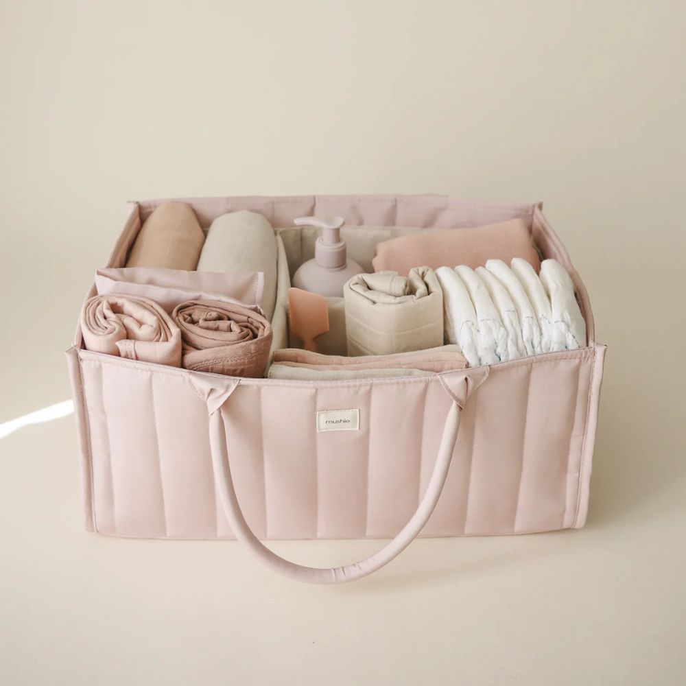 Mushie Diaper Caddy - Blush