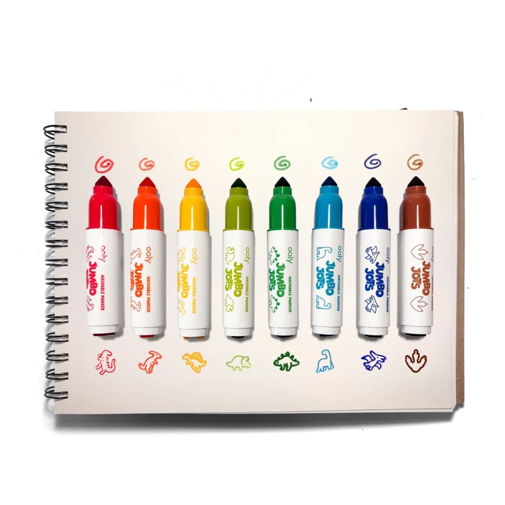 Jumbo Jots: Dual Tip Cone & Stamp Markers - Dinosaur