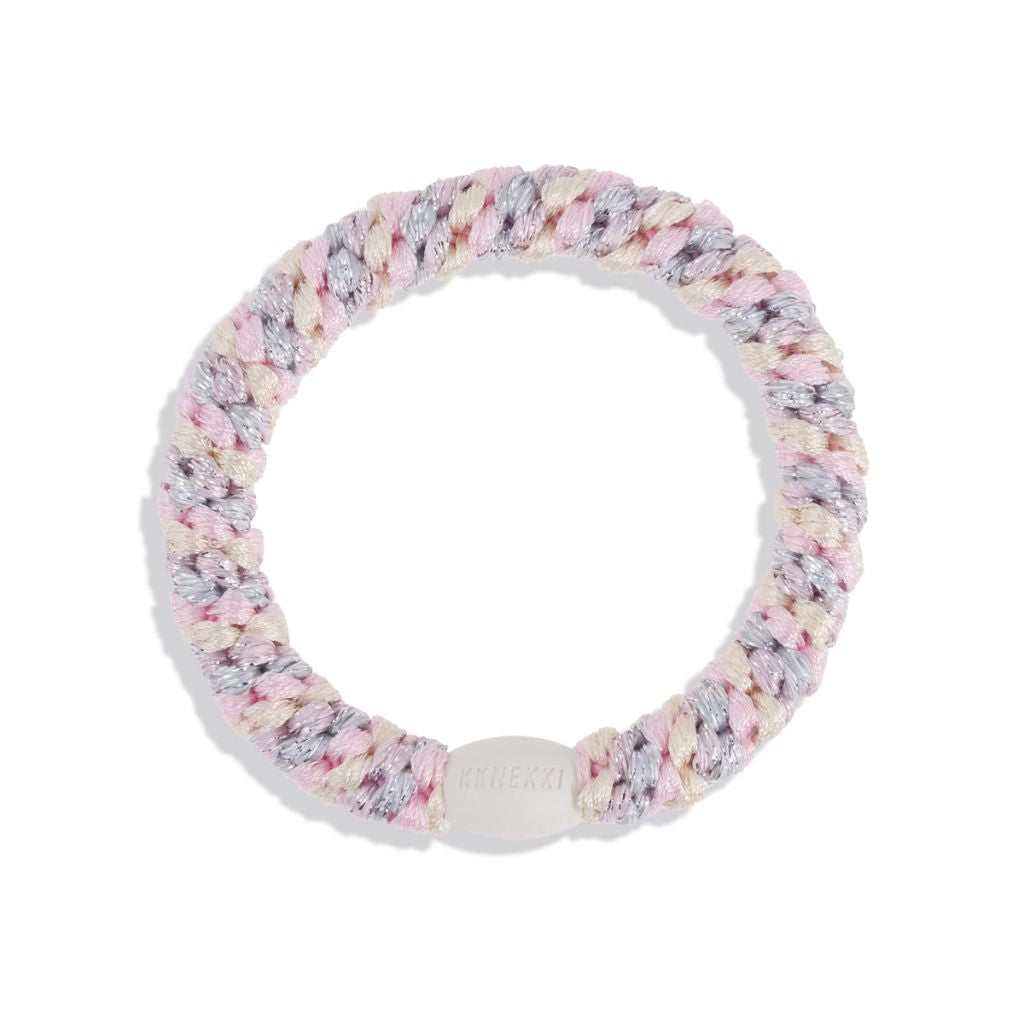 Kknekki Original Hair Tie Mix Silver Pink Glitter