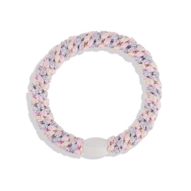 Kknekki Original Hair Tie Mix Silver Pink Glitter