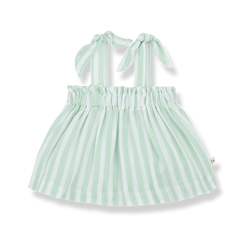 1 + in the family ADELA Striped Crepe Top