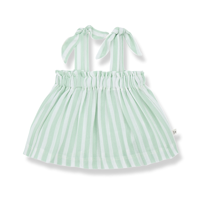 1 + in the family ADELA Striped Crepe Top