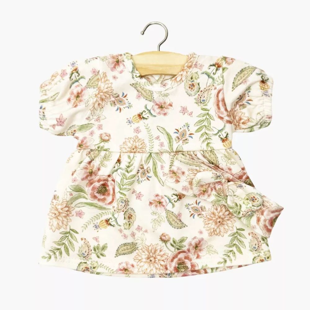 Minikane Clothing for Cuties 36cm- Faustine Jersey Dress with Balloon Sleeves and Headband in Lili-Rose