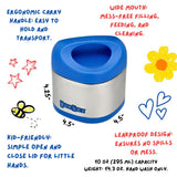 Yumbox Cubi Kids 10oz Thermal Food Jar For Kids Easy Carry and Open - Surf Blue
