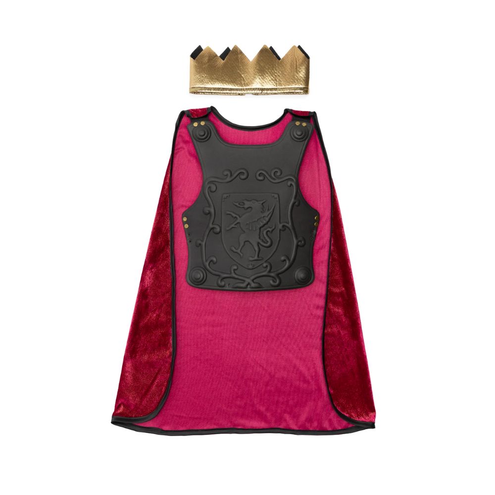Legendary Knight Cape, Chest Plate, & Crown, 3pcs, Size 4-6