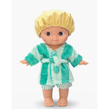Minikane Mini Panchas Doll 27cm Basile at Home - Green Striped Bath Set