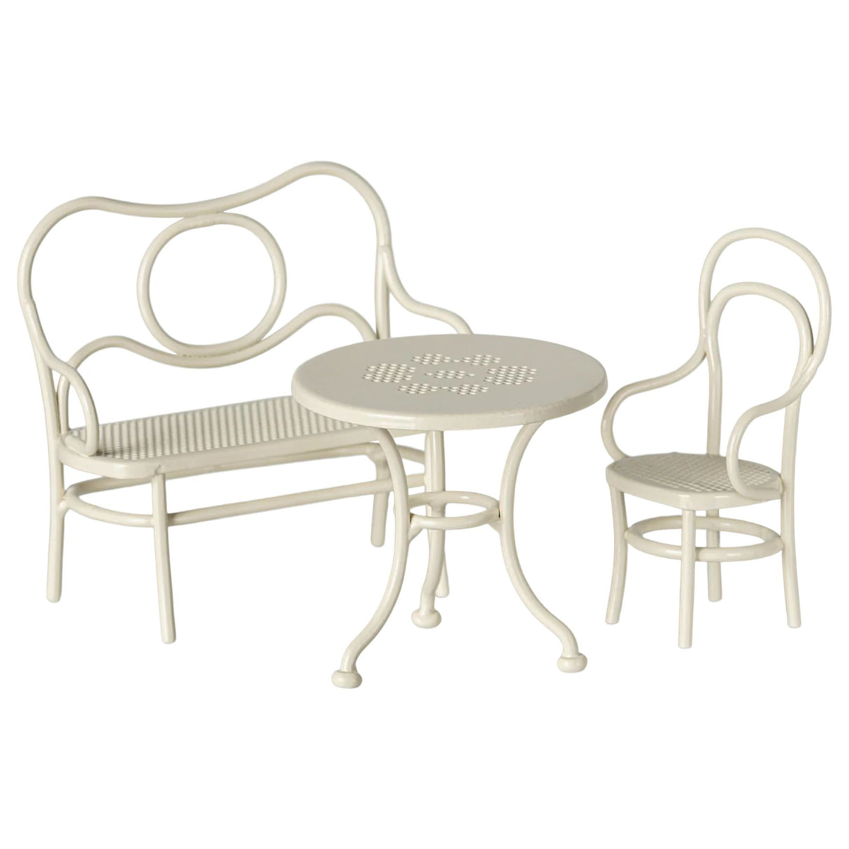 Maileg Café set, Mouse, Small Off white
