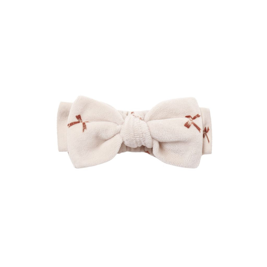 Quincy Mae Velour Bow Headband Red Bows