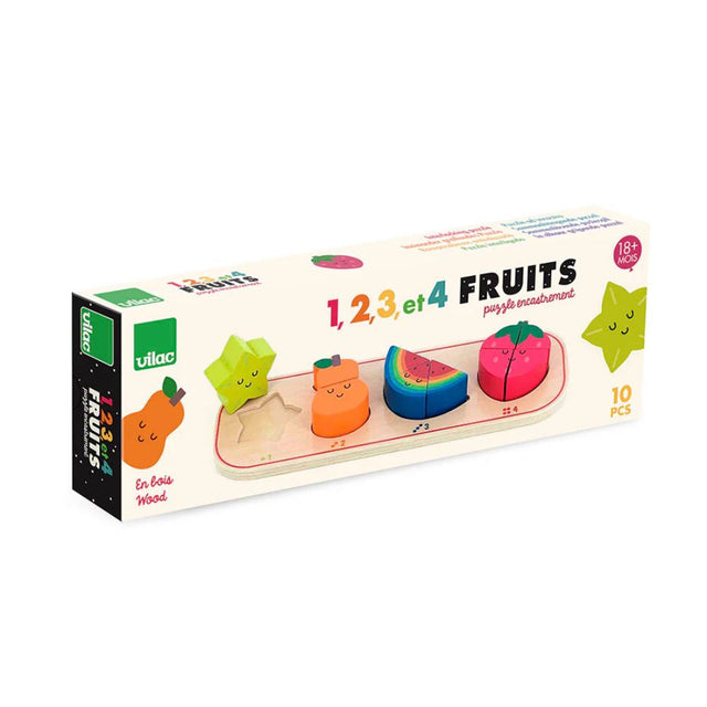 Vilac 1, 2, 3 and 4 Fruits Early Learning Puzzle by Andy Westface