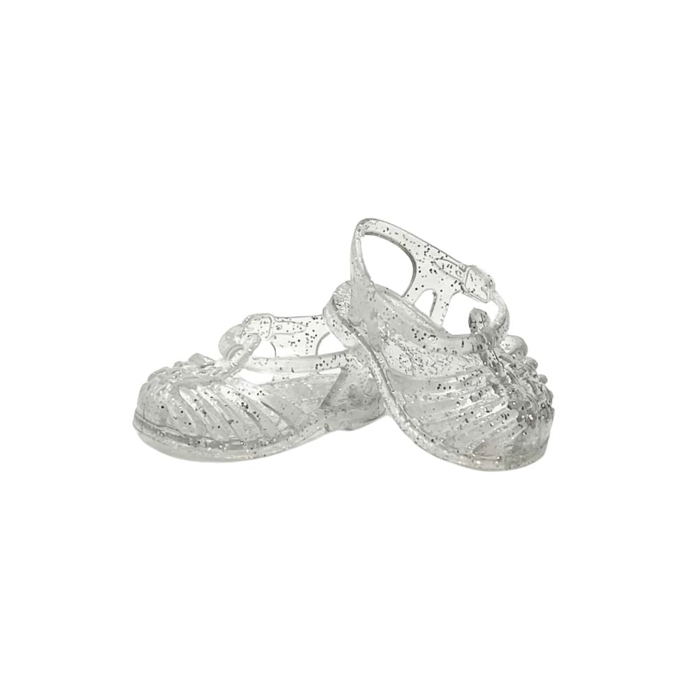 Minikane Clothing for Gordis Dolls 34cm- Sun Beach Sandals Silver Glitter