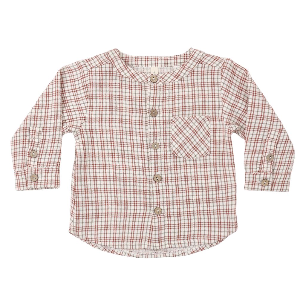 Quincy Mae Milo Shirt Christmas Plaid