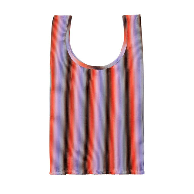 Pleated BAGGU - Gradient Stripe Poppy & Lilac