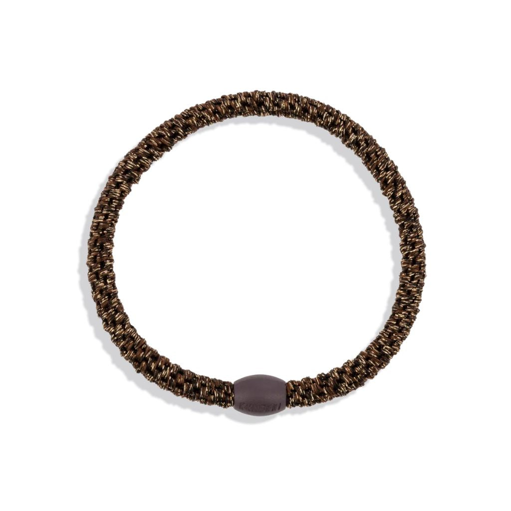 Kknekki Slim Hair Tie Coffee Glitter